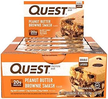 Quest Peanut Butter Brownie Smash Flavour Protein Bar (12 x 60g) 720g