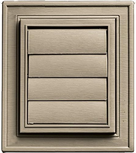 Novik Square Molded Clothes Dryer Vent Block With Slatted Front - Natural Clay Color