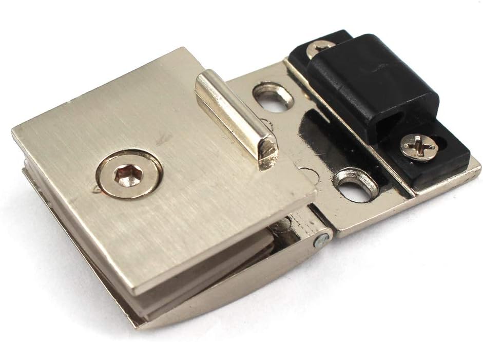 90 Degree Glass Door Pivot Hinge Kit Zinc Alloy Shower Hinge Glass Door Clamp Clip 2 Pieces with Screws,Adaptive 5-8mm Glass - Image 4