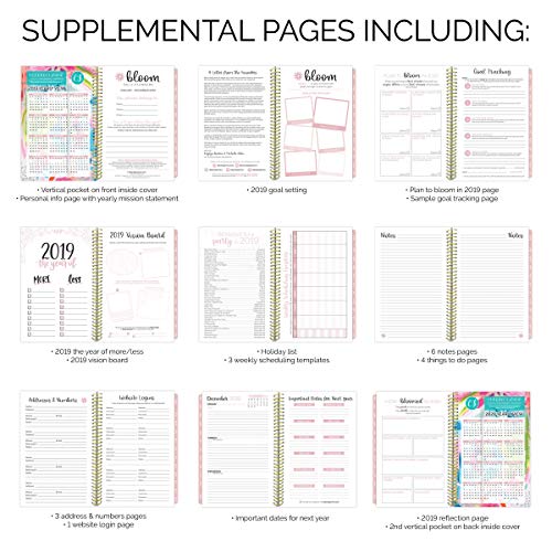 image for bloom daily planners 2019 Calendar Year Day Planner - Passion/Goal Org