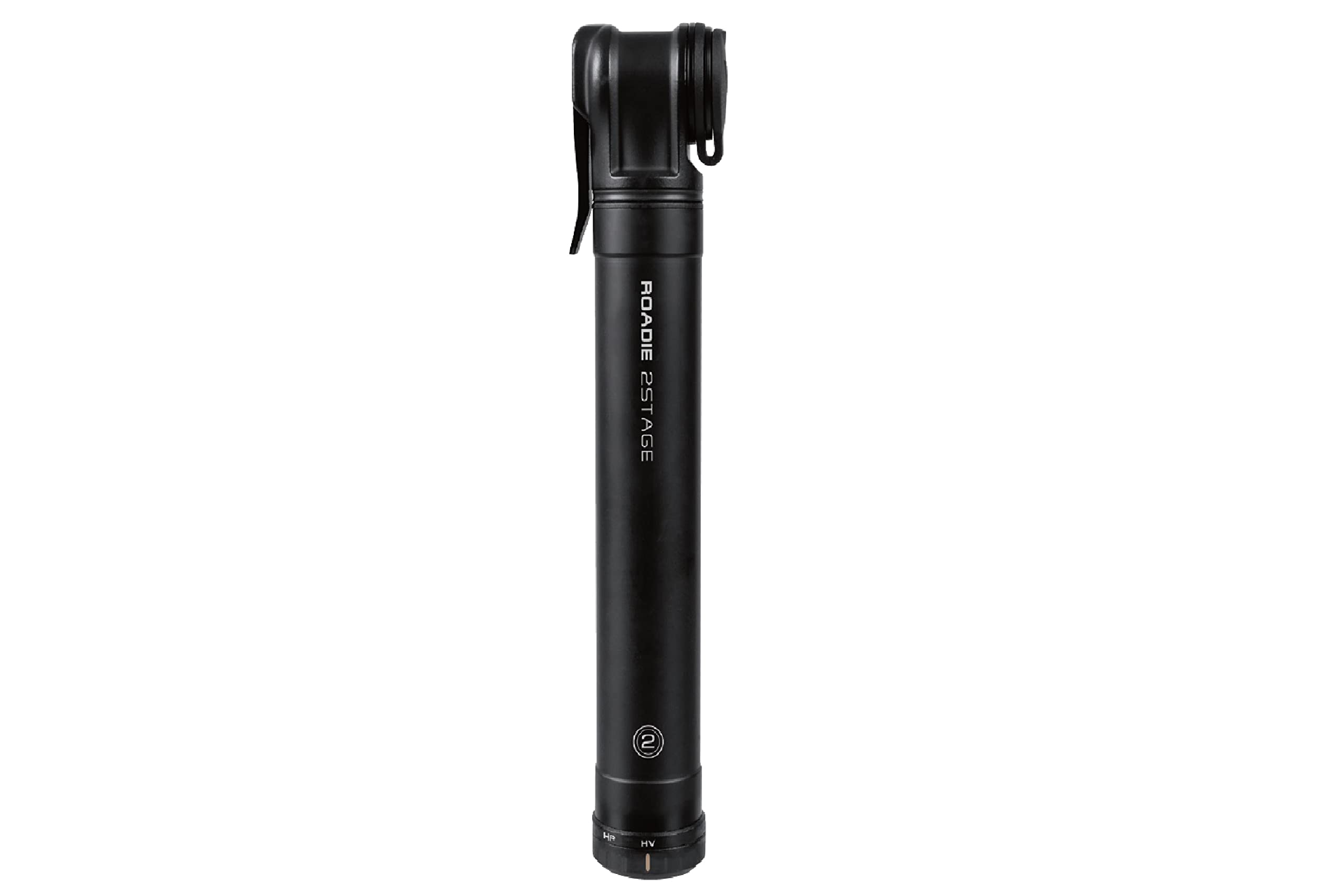 Topeak Road 2Stage Mini Cycle Hand Pump features an innovative 2Stage pressure selector, Black