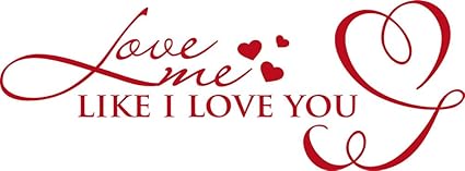 Live Me Heart Decal Wall Sticker For Bedroom Wall Decor 031 Red 155 X 57 Cm Amazon Co Uk Kitchen Home