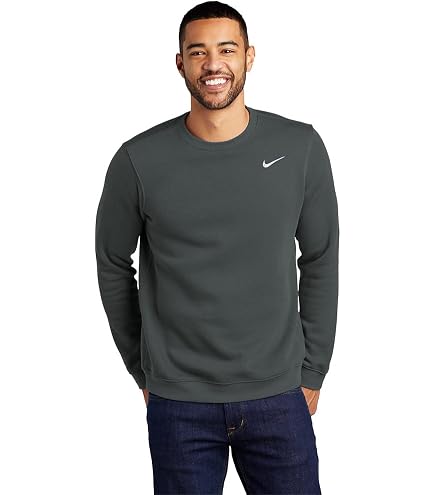 Nike NRG AM Fleece Crew Grey Heather MD at Amazon Women's Clothing