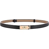 LEEXTON 2 Pack Womens Leather Belt Skinny Waist Belt for Dresses ble JeansCoat Adjustable Belts Alloy