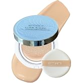 NAD+ Serum Foundation for Sensitive Skin &mdash; Vegan, Long-lasting comfort wear with Vitamin C, Peptides, Korean Cushion Foundation, Semi-Matte Radiance, Refillable Compact, 0.63 fl oz (Medium)