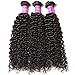 Unice Hair 3 Bundles Brazilian Curly Virgin Hair Weave Unprocessed Human Hair Extensions Natural Color Can Be Dyed and Bleached Tangle Free (14 16 18inches)