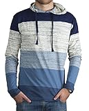 StraightFaded Fancy Yarn Stripe Fashion Hoodie