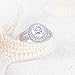 FENDINA 925 Sterling Silver Round Split Shank Bridal Engagement Rings for Women