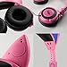 Kids Safe Headphones,LESHP Flashing Glowing Cosplay Fancy Cat 3.5MM Ear Headphones Foldable Over-Ear Gaming Headsets Earphone with LED Flash Light - Pink