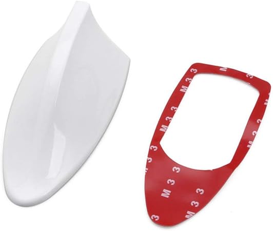 Amazon Baaqii シャークフィンアンテナ 車載 Fm Amラジオアンテナ ホワイト ラジオアンテナ 車 バイク