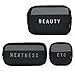 BestFire 3pcs/set Portable Travel Toiletry Cosmetic Bag Makeup Bag Organizer Multiple Function Mesh Breathable Travel Home Admission Package, Black (Large, Medium & Small)