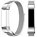 Wristband for Fitbit Alta HR 2017 Alta 2016 with Screen Protectors, AFUNTA 3 Pack Anti-scratch TPU Protective Films, with 1 Magnetic Stainless Steel Wristband Bracelet 6
