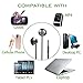 Sports Earbuds with Microphone, 3.5mm In-Ear Wired Bass Stereo Ear buds Earphones Headphones with Remote and Mic Universal for iPhones, iPads, iPods, Android, PC, Windows, Mac(grey)