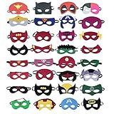 36 Pieces Superhero Masks,Superhero Party Supplies,Party Favor Half Masks for Children, Girls and Boys Mask