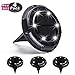 Loren Solar Ground Lights Outdoor,Solar Disk Lights,Waterproof,Solar Garden Lights for Pathway Lawn Yard Roads Walkway Driveway - Cold White (Only 4 Pack LED lights with 10 LED bulbs for each light)