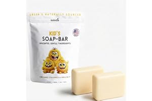Lather Kids Soap Bar Body Wash – Hypoallergenic and Gentle for Delicate Skin – Naturally Moisturizing Coconut Formula – 3-Bar