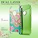 iPhone 6 Plus Case 5.5 Inch,iPhone 6s plus Case,AnnBay High Impact Hard Hybrid Dual Layer Heavy Duty Case Armor Cover Case with Totem Flower Pattern for iPhone 6 Plus /6s Plus(Green)