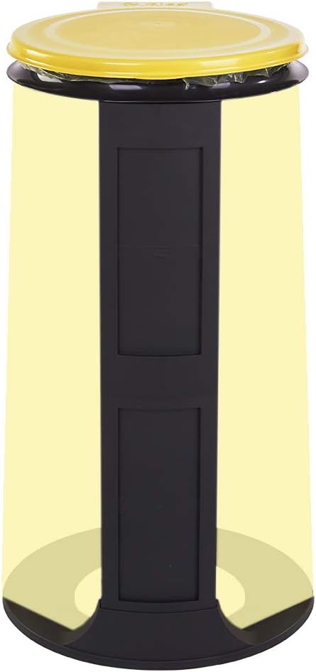 Gies Ecoline Müllsackständer Gelb 120 Liter stabil für alle Müllsäcke Blaue Säcke Sackhalter - Blauer Engel - Made in Germany
