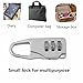 AMbs Heavy Duty Lock Anti-Theft Resettable Luggage Lock Combination 3 Digit PIN Device Buckle Lock Secure for Beach Bags Travel Luggage Sports Gear Belongings Lock