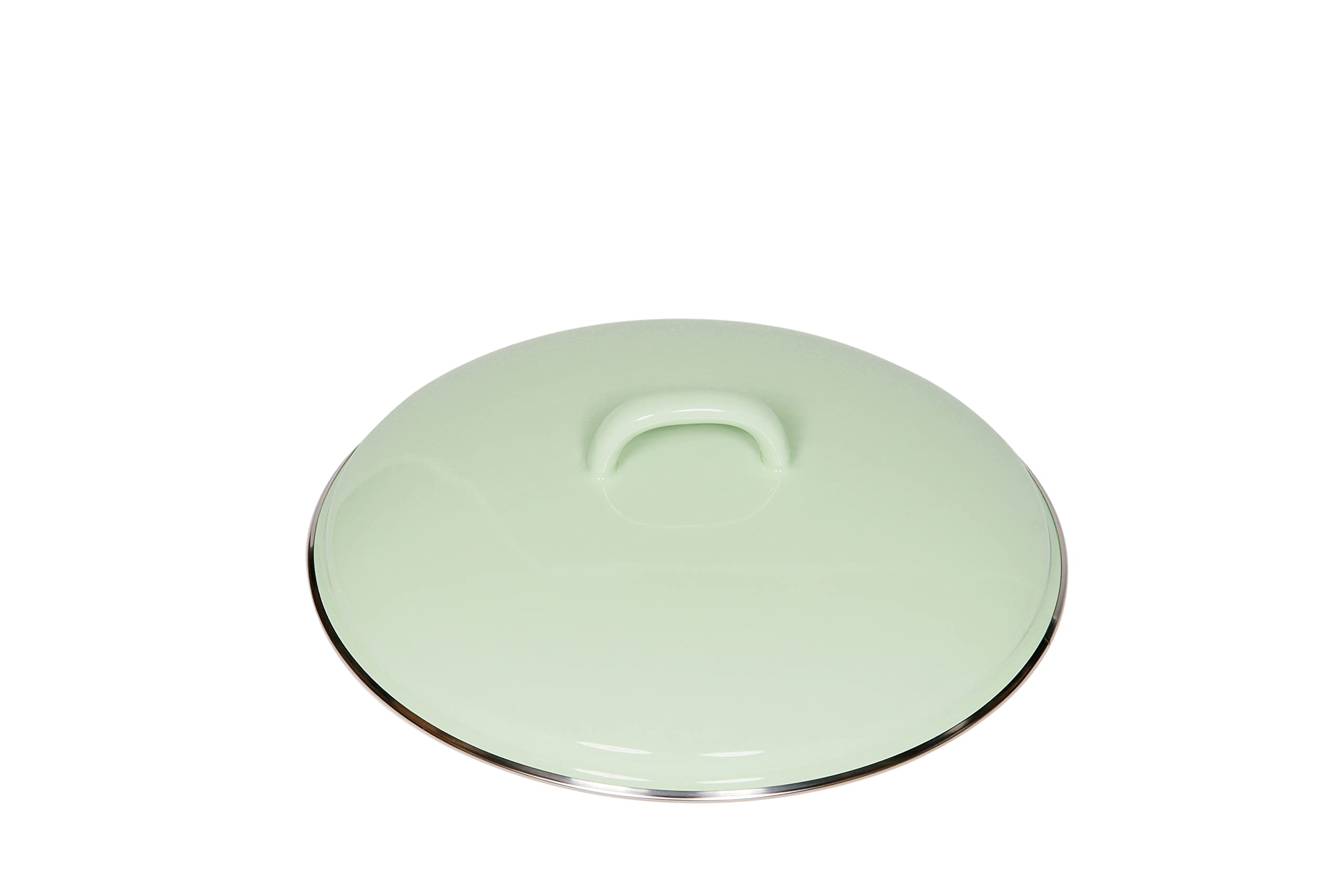Riess Classic - Household Articles Colour/Pastel Lid with Chrome Rim, Diameter-22 cm Nile Green