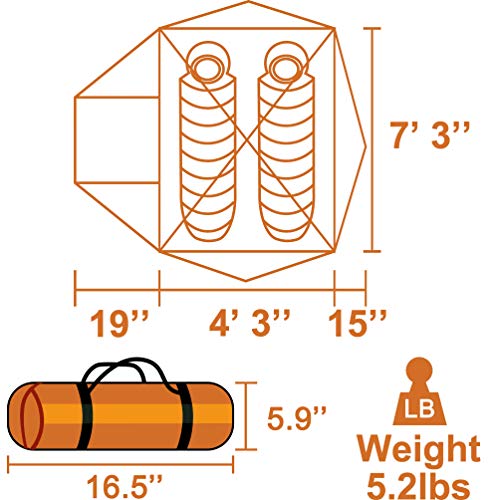 Clostnature Lightweight Backpacking Tent 3 Season Ultralight