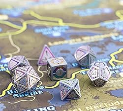 DND Metal Dice Set with Dragon Totem Metal Gife