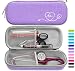 ButterFox Semi Hard Stethoscope Carry Case, fits 3M Littmann Stethoscope and Other Accessories (Purple)