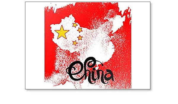 Letras de China. Imán para nevera con diseño de mapa blanco ...