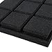 Yumian High-density Soundproof Foam-Sound Absorbing Foam-Sound Dampening Foam-30x30x5cm Soundproofing Foam Studio Acoustic Sound Treatment Absorption Wedge Tile (Black)