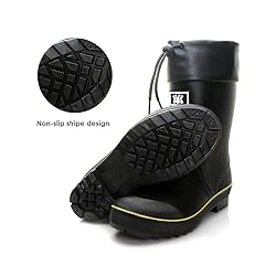 Rain Boots for Men, Waterproof Warm Rubber Boots