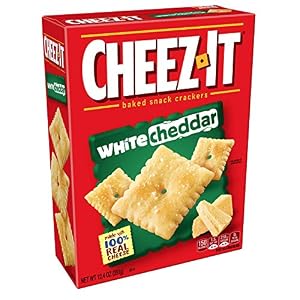 Image of Cheez-It White Cheddar Cheese Crackers - School Lunch Food, Baked Snack, Bulk Size (12.4 oz Box)