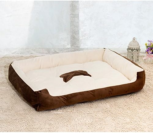 RBL Dog Cat Pet Bed Mat with 2 Colors/6 size (XL(90x70x15cm), Brown)