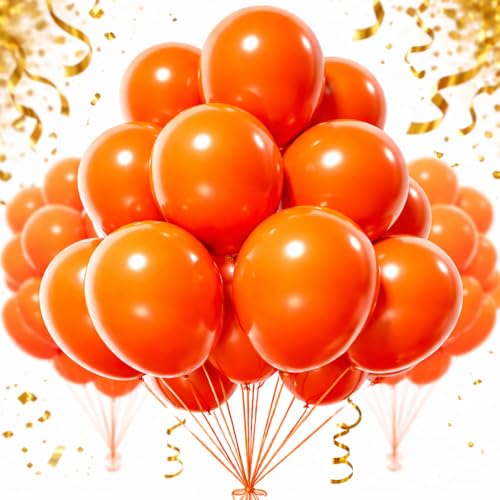 Orange Balloons Latex Party Balloons