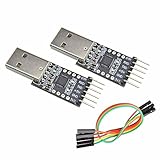 Diymore 2pcs CP2102 USB 2.0 to UART TTL 6-Pin Module Serial Converter with Cables Support Windows 2000/XP OS9 for Arduino
