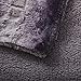 Tache 63 X 90 Inch Plush Charcoal Black Super Soft Striped Faux Fur Throw Blanket, Twin Size