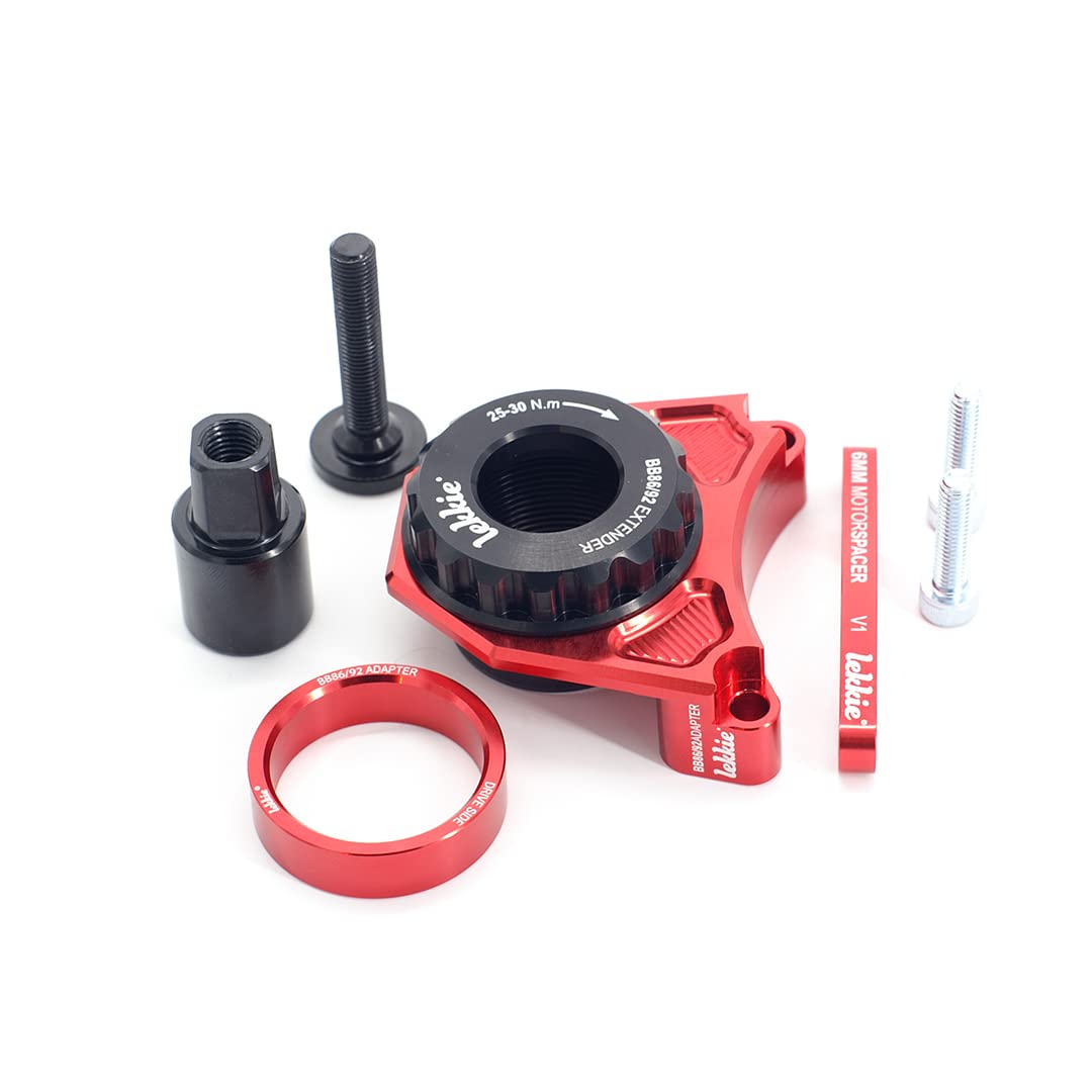 windmeile | Lekkie BB86/92 Adapter Kit, Red, for Bafang BBS01/02/HD, E-Bike, Pedelec