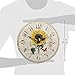 Vintage Wall Clock, Sunflower Vintage Clock with Arabic Numerals, Battery Operated Non Ticking Quartz Silent Clock, Large Decor Clock for Kitchen,Living Room,Kids Room and Coffee Decor (12 Inch)