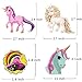 Rainbow Unicorn Party Favors 34pcs - Magical Unicorn Birthday Theme Pack Sets - Unicorn Keychain, Bracelet, Ring, Sticker Party Supplies for Kids Boys Girls Teens