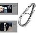 Idakey Full Stainless Steel Anti-Lost Key Chain Carabiner with Bottle Opener for Home, Camping, Fishing, Hiking, Traveling and Keychain Silver