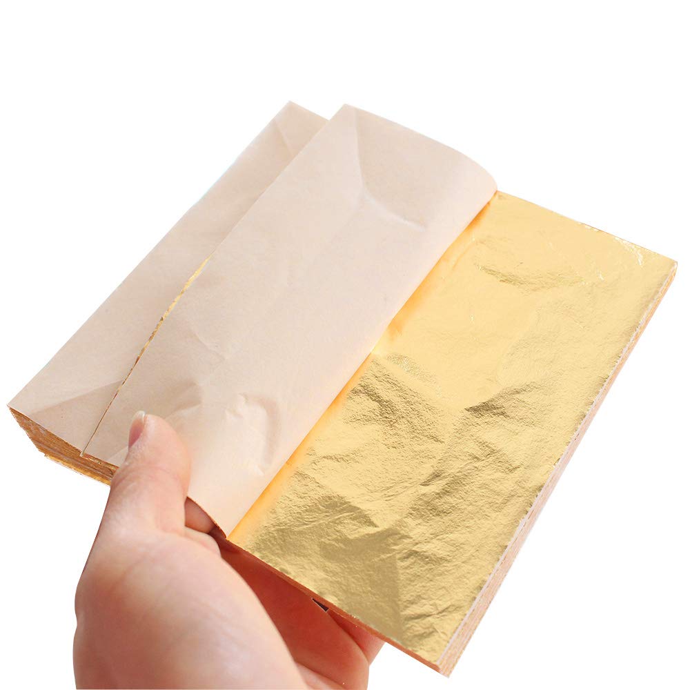 100Pcs Gold Leaf Sheets 5.5