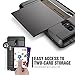 Note 4 Case, Anuck Galaxy Note 4 Wallet Case [Anti Scratch][Heavy Duty][Card Pocket] Dual Layer Shockproof [Soft Rubber Bumper] Protective Hybrid Card Case Cover for Samsung Galaxy Note 4 - Gray