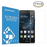 [2 Pack] SUPTMAX Huawei P9 Lite Screen Protector 9H 0.26mm Huawei P9 Lite Tempered Glass [Case Friendly] [Scratch Free] Ultra-clear (2 Pack)