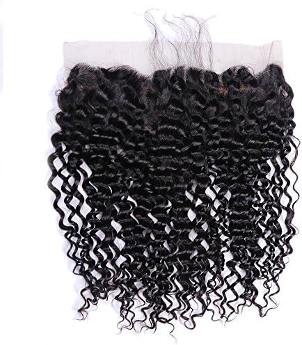 Brazilian Deep Wave Frontal Closure 13x4 Ear To Ear Lace Frontal Closure With Baby Hair Brazilian Virgin Human Hair (20inch)