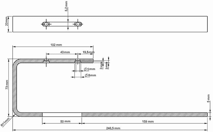 ubeegol Toallero montaje en pared Toallero de barra Acero ...