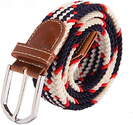 Aorbi Unisex Nylon Canvas Elastic Fabric Woven Stretch Braided Waist Belt (A004)