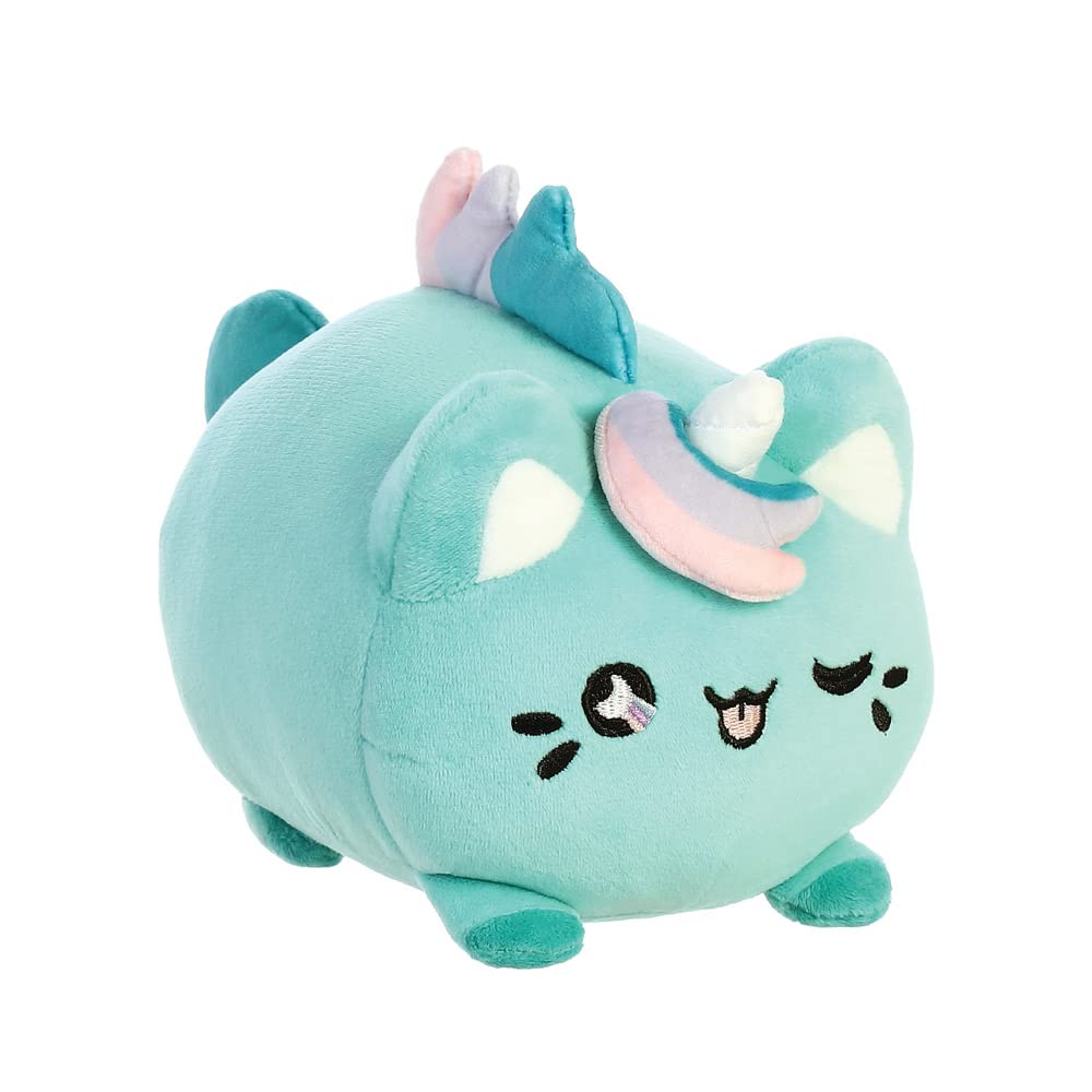 Aurora, 14290, Tasty Peach Moon Blossom Meowchi, 7In, Eco-friendly soft toy, Aqua