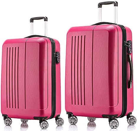 Fochier Luggage Sets 2 Piece Expandable Hardside Spinner Suitcase