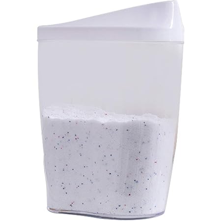 WINZSC Waschpulver Box kleine kleine transparente Behälter Lagertank Waschpulver Aufbewahrungsbox wx10181141