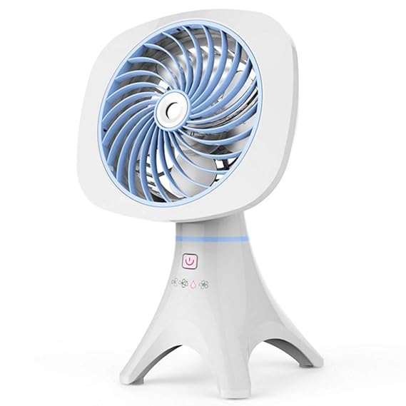 Anjetan Mini Fan Low Noise Rechargeable Practical Fan Electric Fan with Sprayer for Home Office