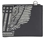 Harley-Davidson Men's #1 Winger Bi-Fold Genuine Leather Wallet HDMWA11055-BLK